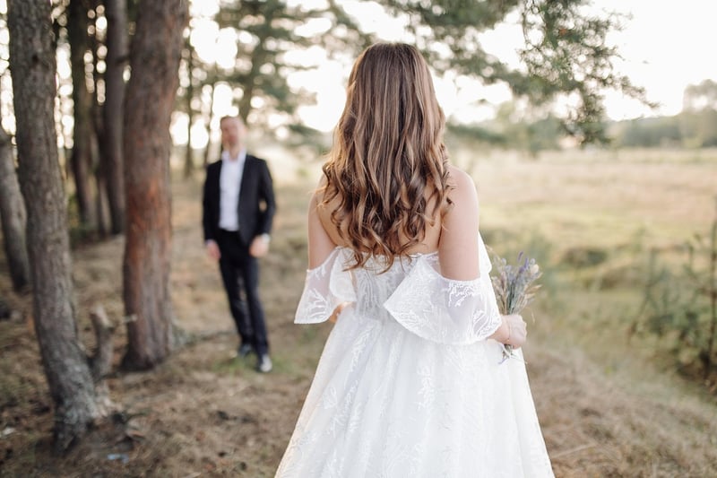 Wedding couple in nature